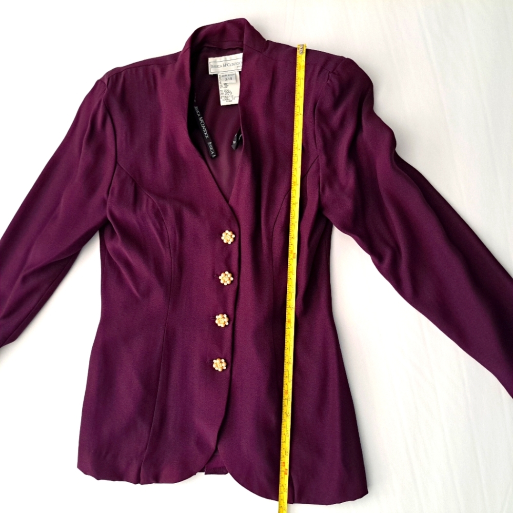 Vintage Jessica McClintock Purple Suit - Picture 10 of 16